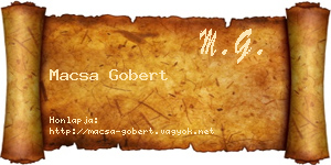 Macsa Gobert névjegykártya